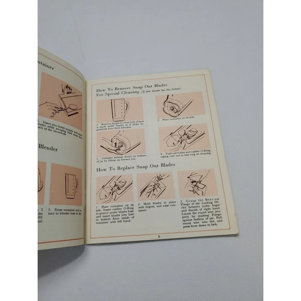 1968 Waring 8 Push Button Blender Cookbook W/ Some Instructions 60+ Page Booklet